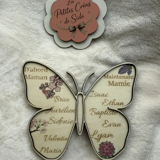 Papillon « D'abord Maman, maintenant Mamie »