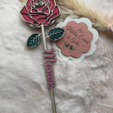 Rose avec prénom